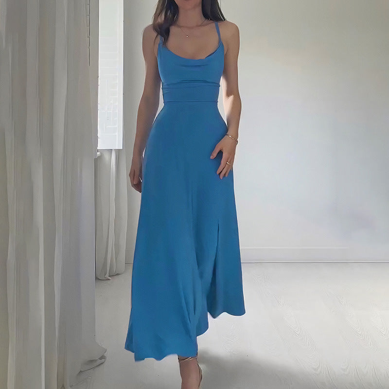 Dames Elegante Jurk met Spaghettibandjes | Maxi