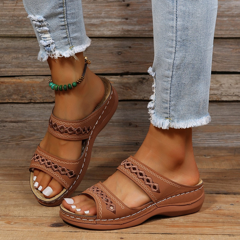 Dames Comfortabele Sandalen | Dubbele Bandjes
