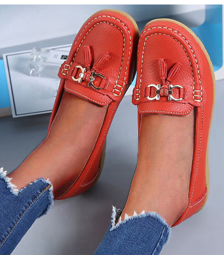 Dames Comfortabele Schoenen | Loafers met Kwastjes