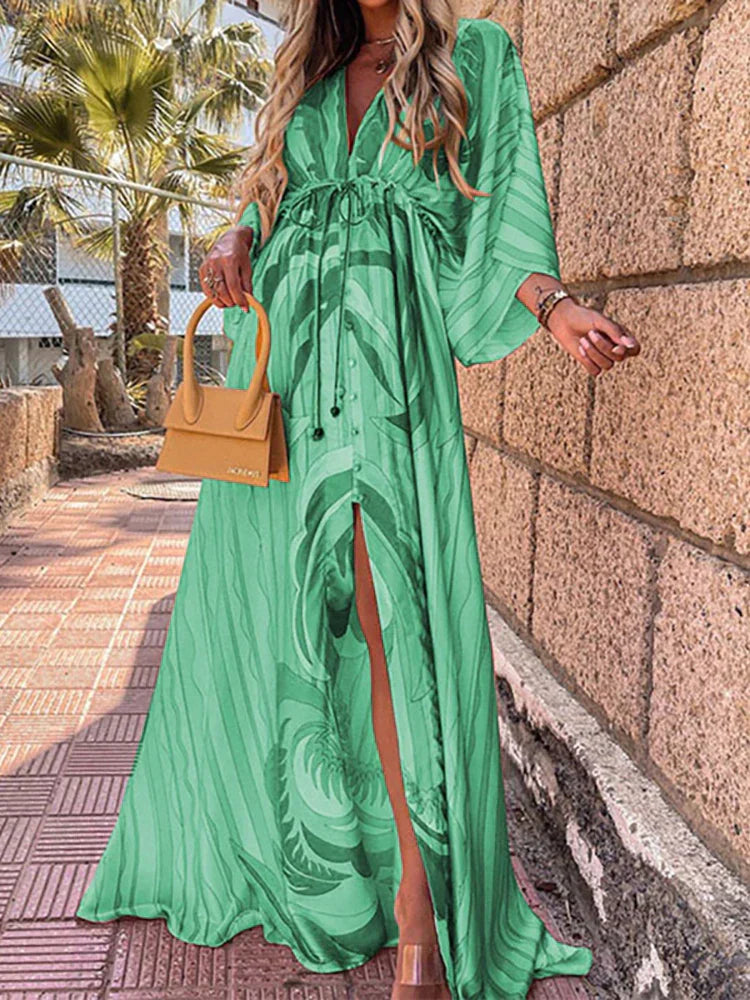 Abito estivo leggero da donna con motivo colorato | Maxi