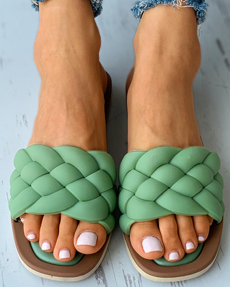 Dames Trendy Sandalen | Gevlochten Band