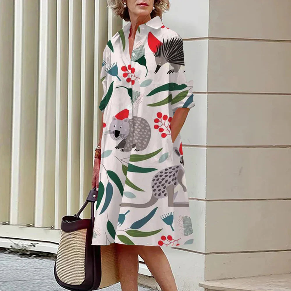 Dames Artistieke luchtige zomerjurk | Midi