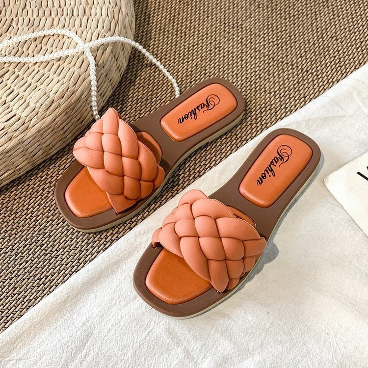 Dames Trendy Sandalen | Gevlochten Band