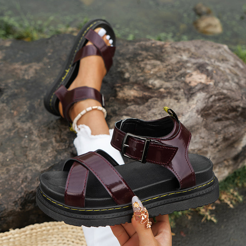 Dames Zomer Sandalen | Plateau, Gesp