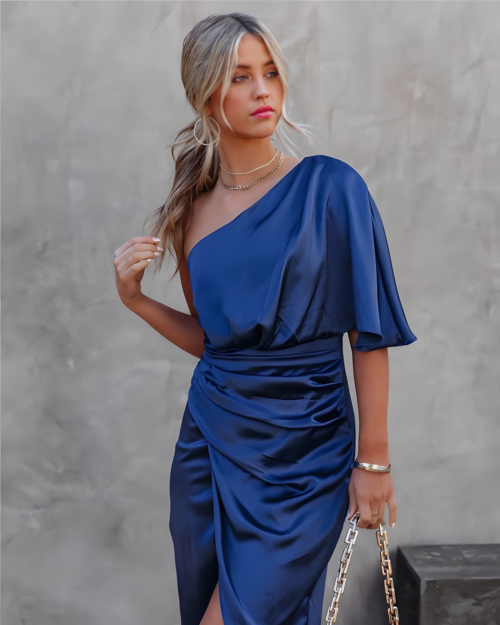 Dames Elegante asymmetrische avondjurk | Maxi