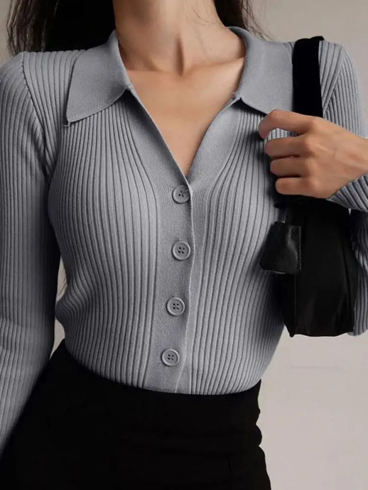 Dames Zomer Poloshirt | Langarm, Getailleerd