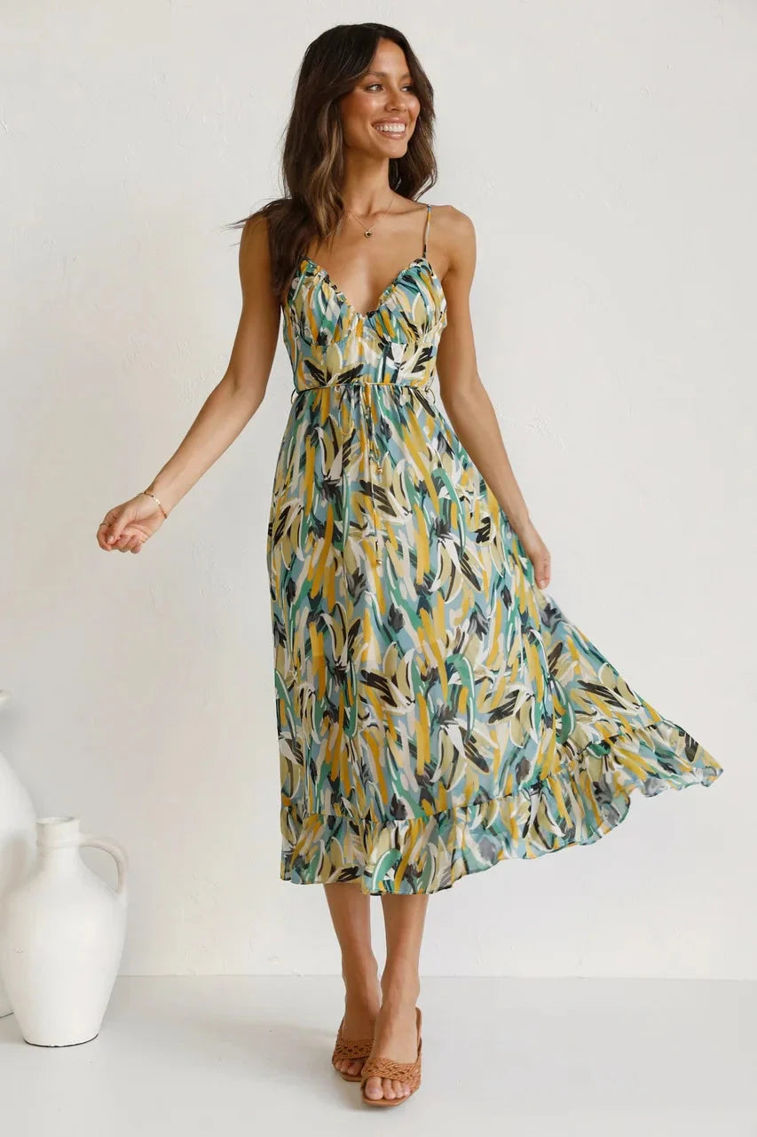 Dames Luchtige Strandjurk | Midi