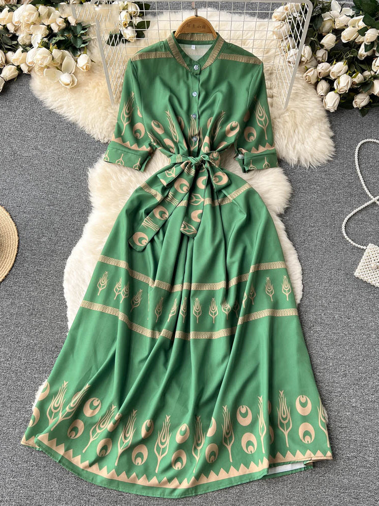 Dames Artistieke elegante zomerjurk | Midi