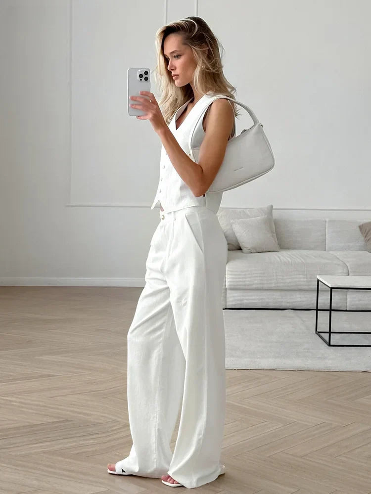 Co-ordset Dames | Witte & Comfy