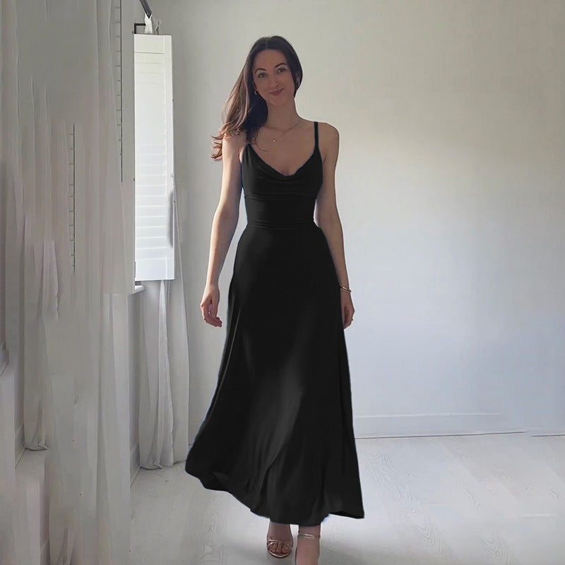 Dames Elegante Jurk met Spaghettibandjes | Maxi