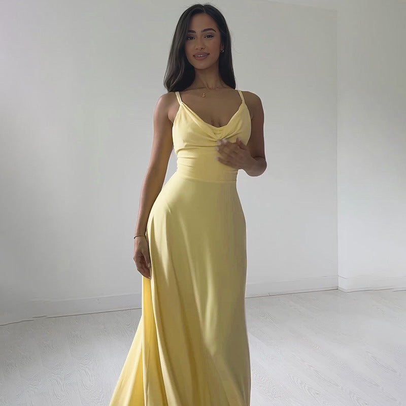 Dames Elegante Jurk met Spaghettibandjes | Maxi