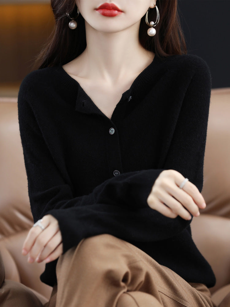 Dames Herfst Cardigan | Lang, Met Knopen