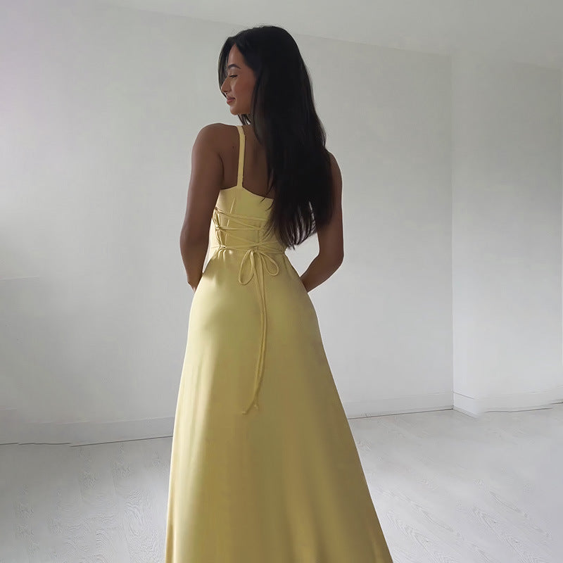 Dames Elegante Jurk met Spaghettibandjes | Maxi