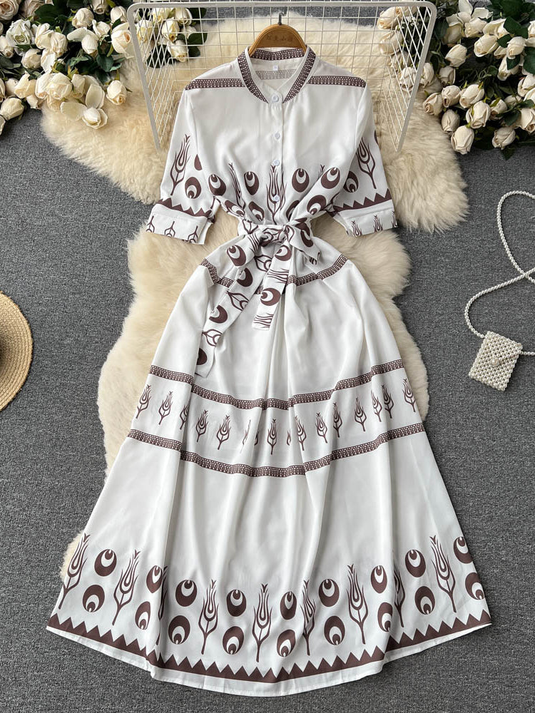 Dames Artistieke elegante zomerjurk | Midi