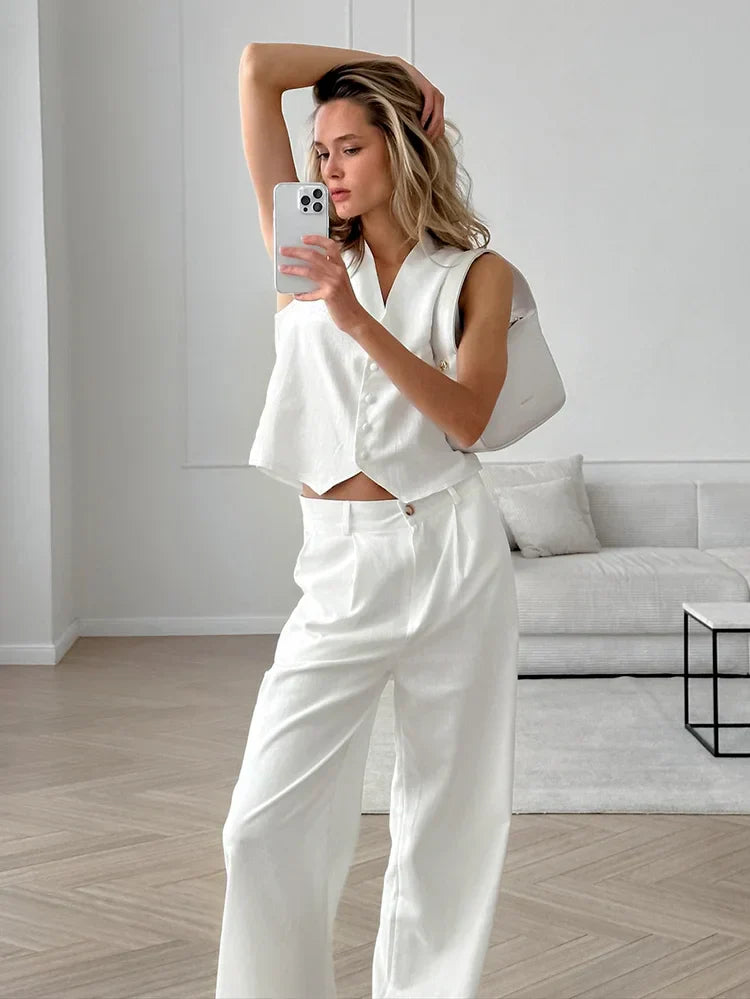 Co-ordset Dames | Witte & Comfy