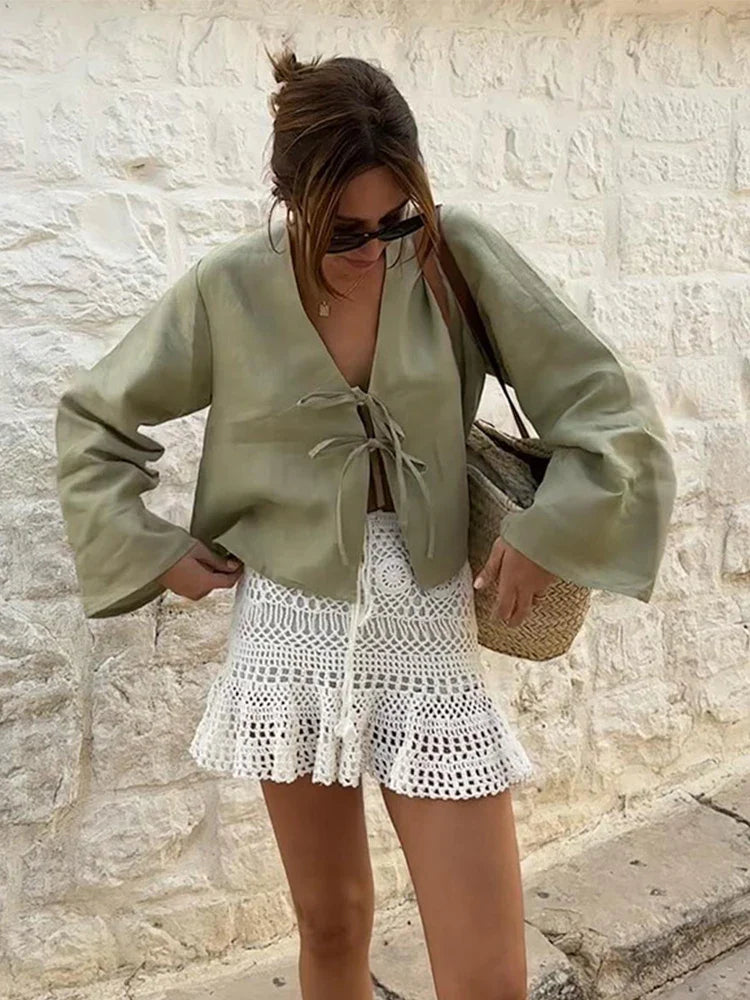 Dames Zomer Top | Langarm, Luchtig