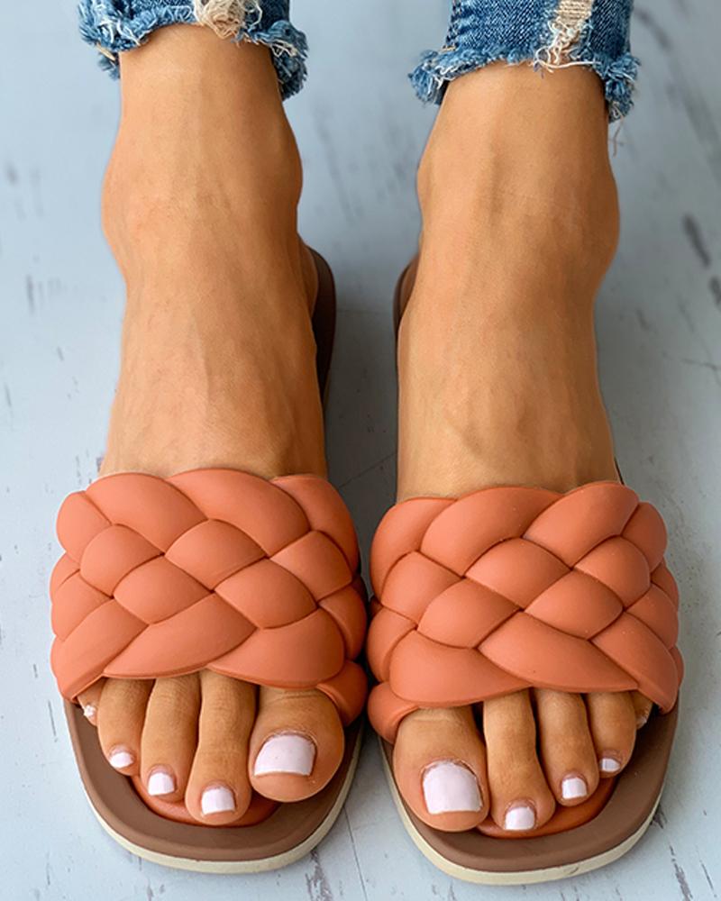 Dames Trendy Sandalen | Gevlochten Band