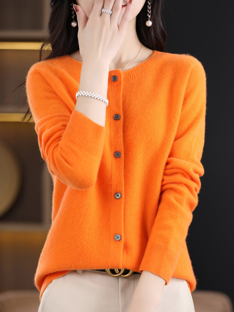 Dames Herfst Cardigan | Lang, Met Knopen