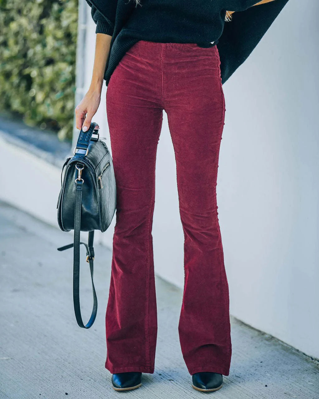 Dames Herfst Corduroy Broek | Lang, Uitlopend