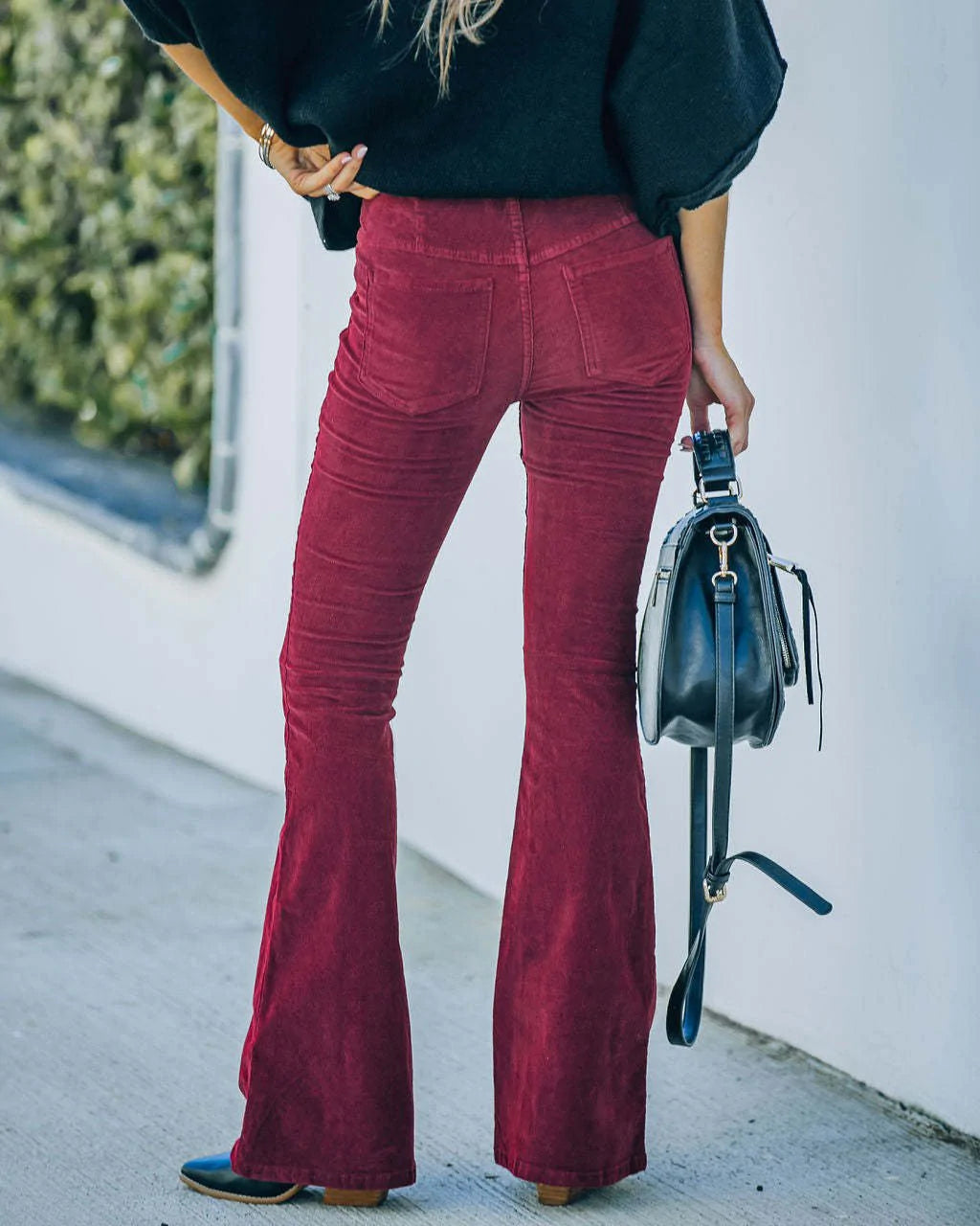 Dames Herfst Corduroy Broek | Lang, Uitlopend