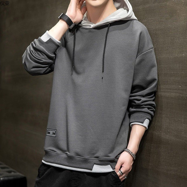 Heren Oversized Sweatshirts | Met Kap in Contrastkleur