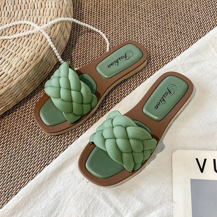 Dames Trendy Sandalen | Gevlochten Band