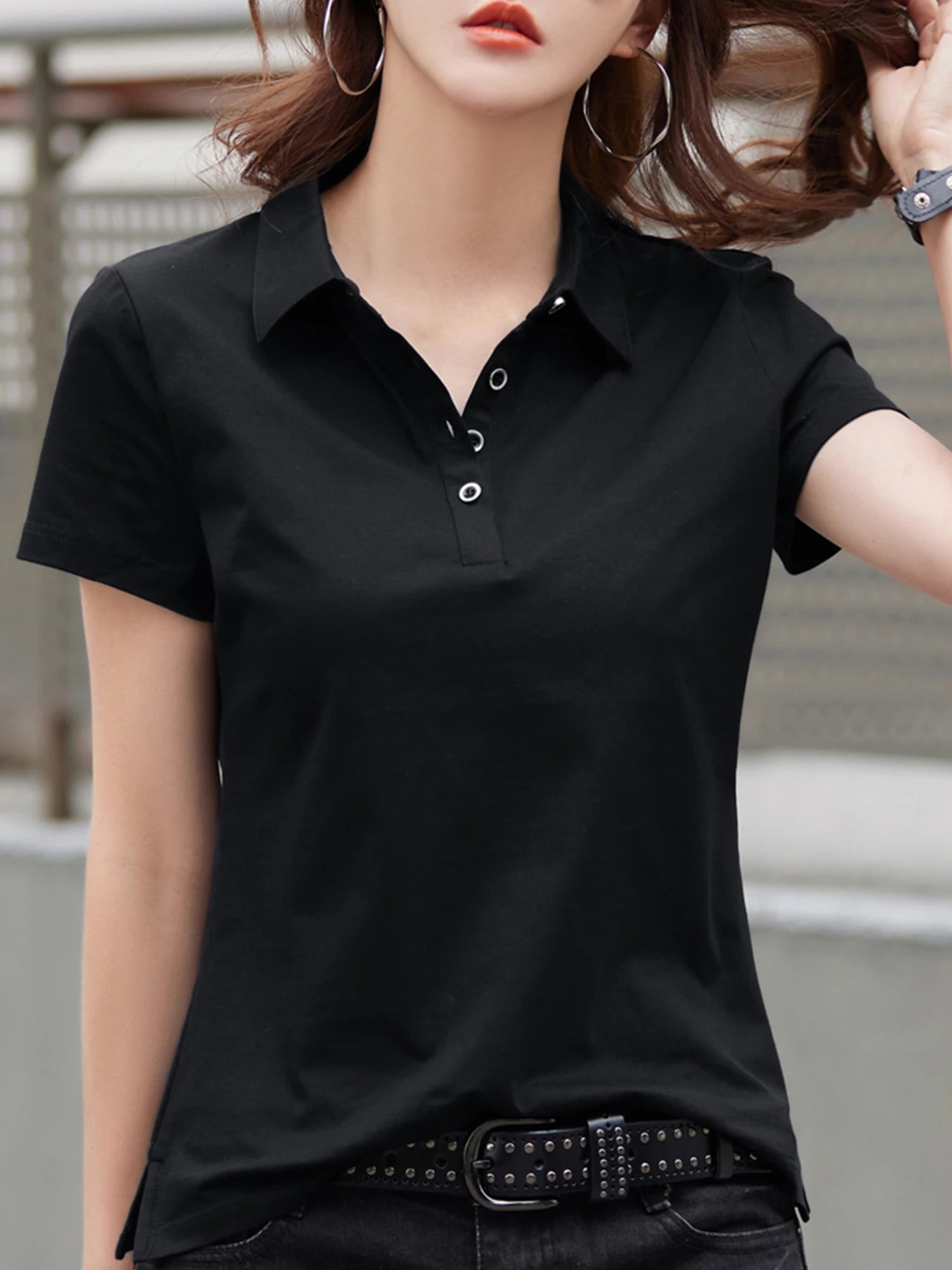 Dames Sportieve Zomer Poloshirt | Kurzarm