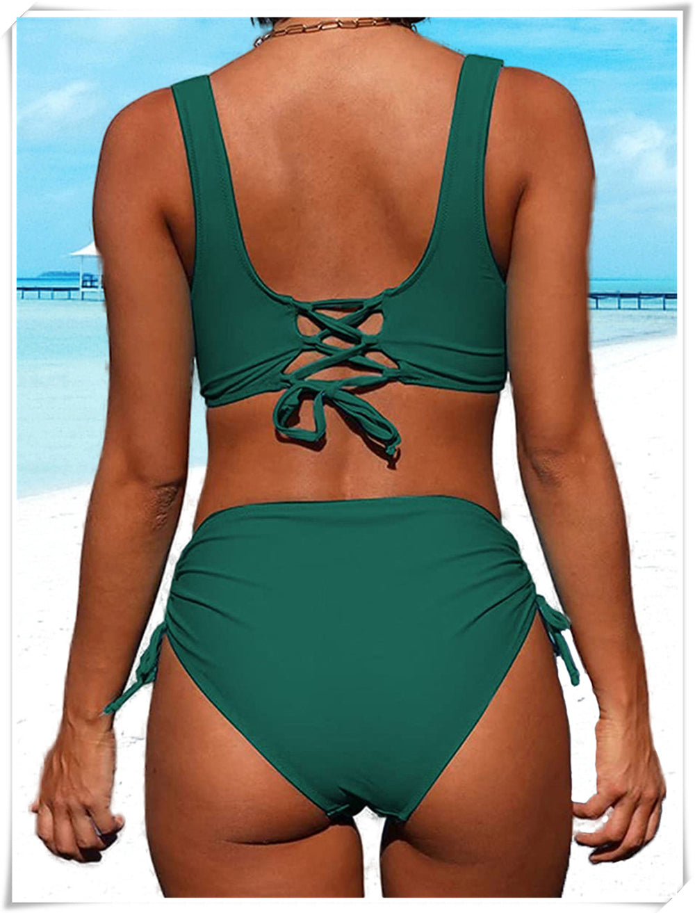 Dames Zomer Bikini | Hoge Taille, Wrap-Top