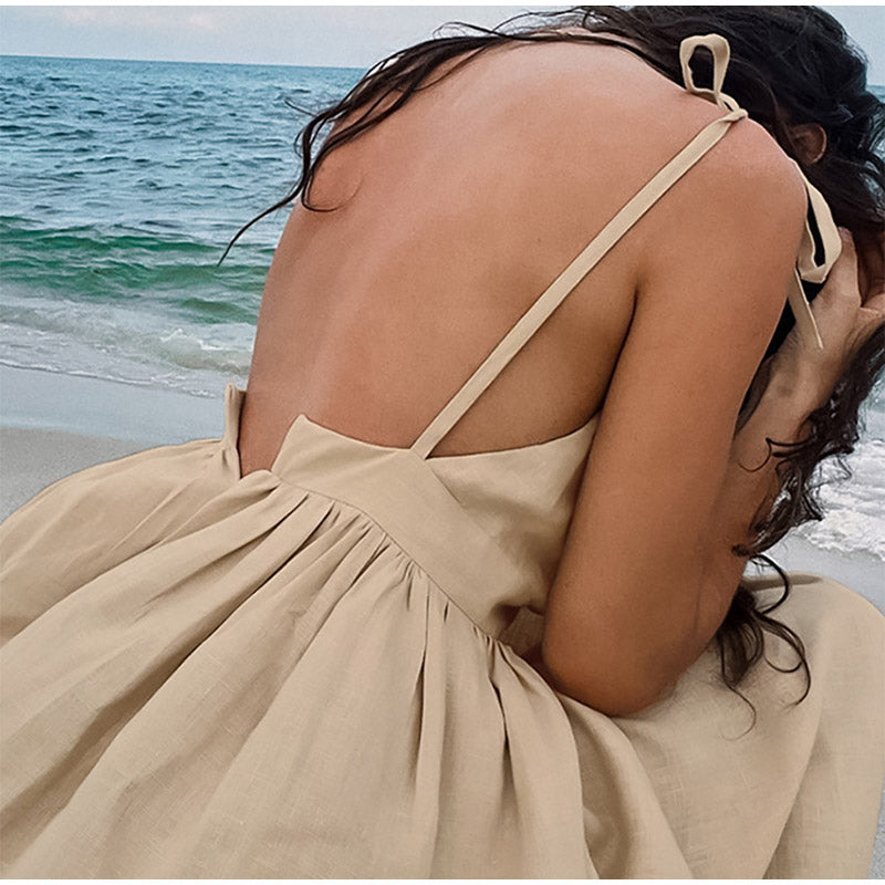 Dames asymmetrische zomerjurk | Midi