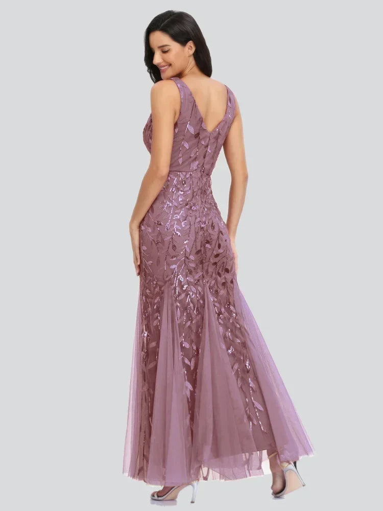 Dames Pailletten Gala Avondjurk | Maxi