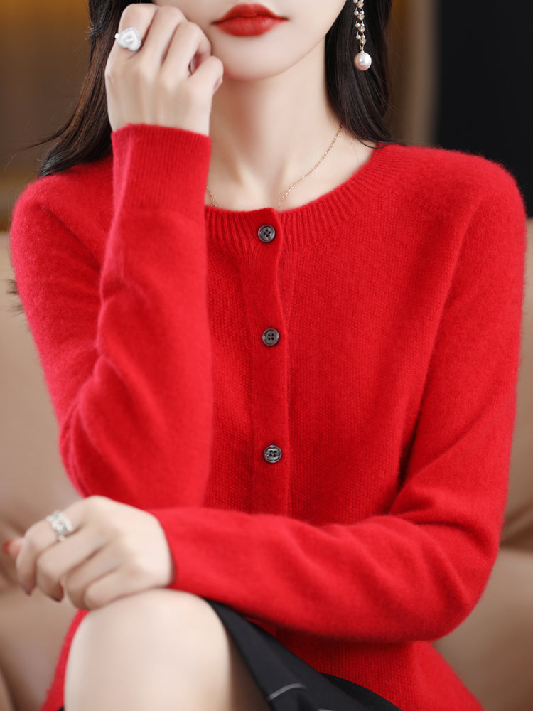 Dames Herfst Cardigan | Lang, Met Knopen