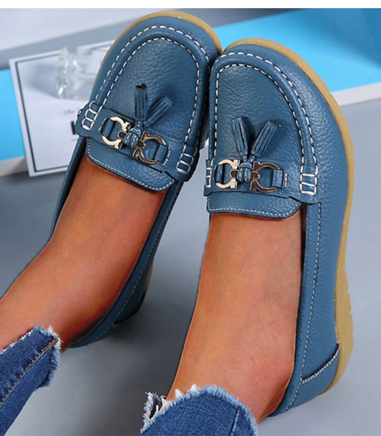 Dames Comfortabele Schoenen | Loafers met Kwastjes