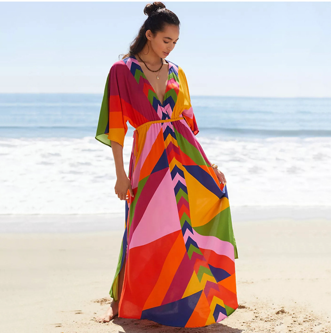 Abito estivo elegante da spiaggia da donna | Maxi