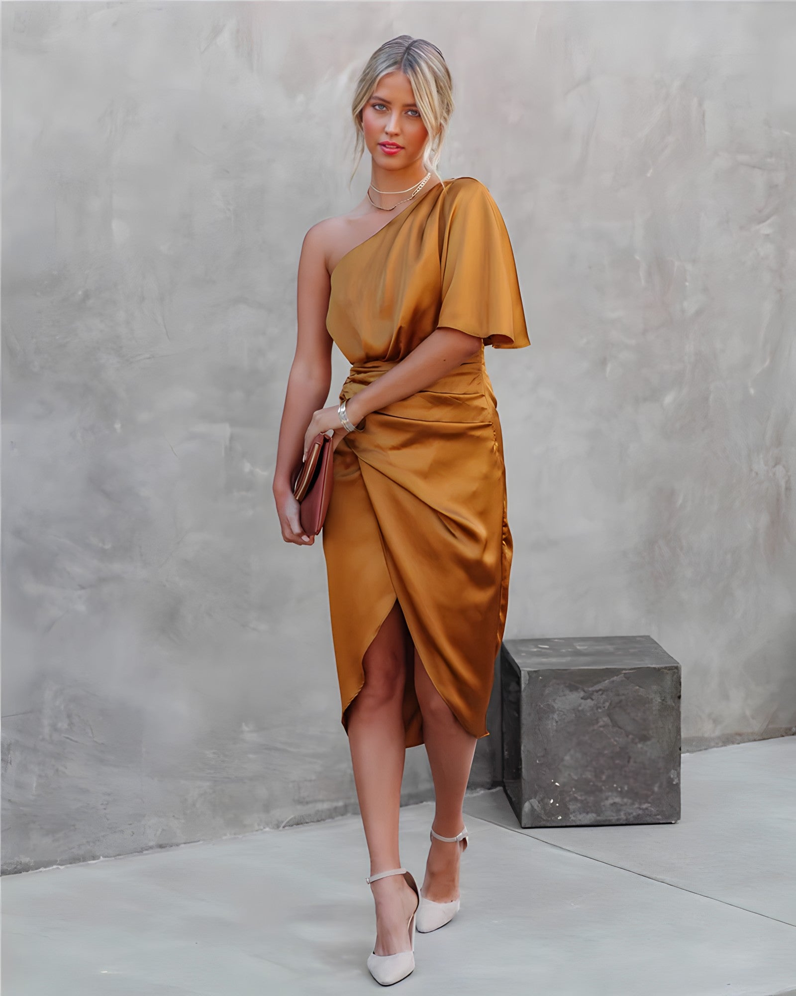 Dames Elegante asymmetrische avondjurk | Maxi