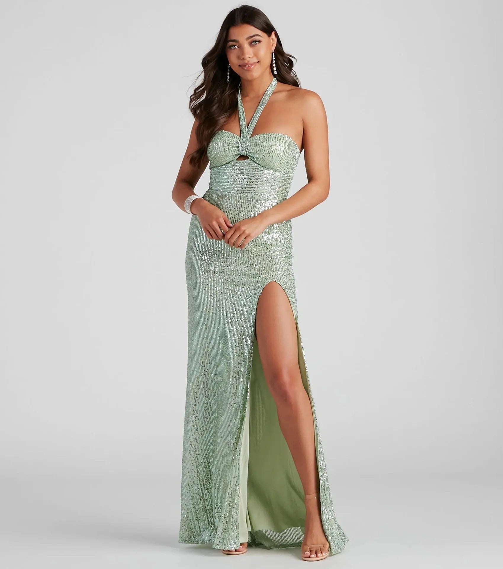 Dames Glitzer Sexy Avondjurk | Maxi