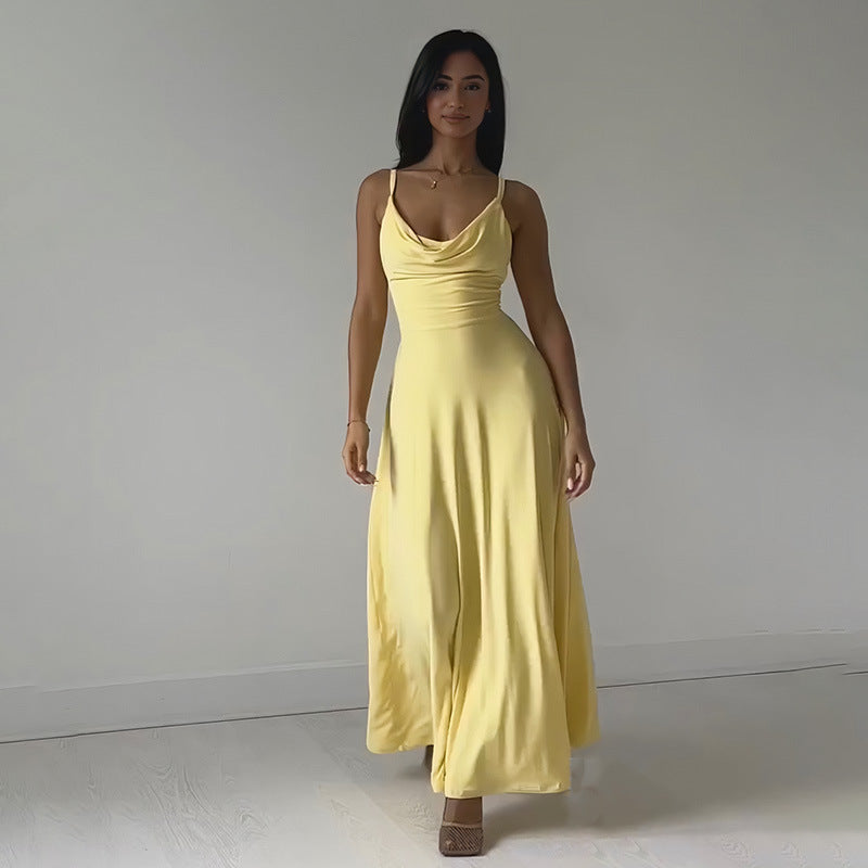 Dames Elegante Jurk met Spaghettibandjes | Maxi