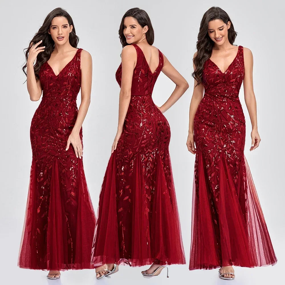 Dames Pailletten Gala Avondjurk | Maxi