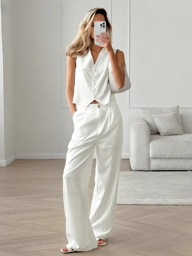 Co-ordset Dames | Witte & Comfy