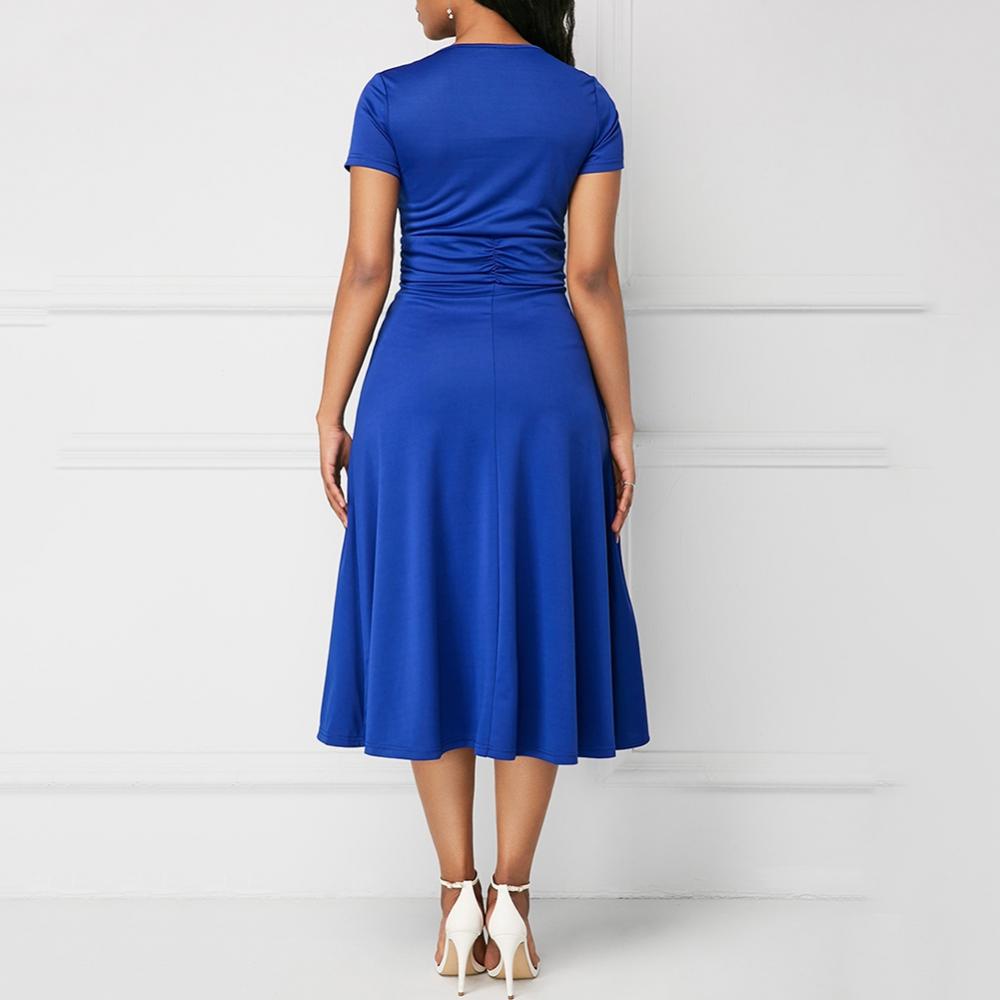 Abito avvolgente elegante da donna con cintura | Midi