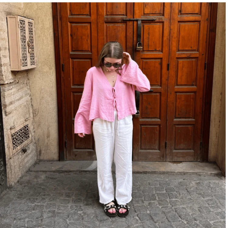 Dames Zomer Top | Langarm, Luchtig
