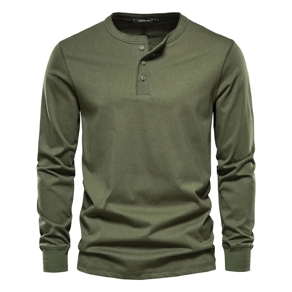 Heren Pullover Hemd | Lange Mouwen