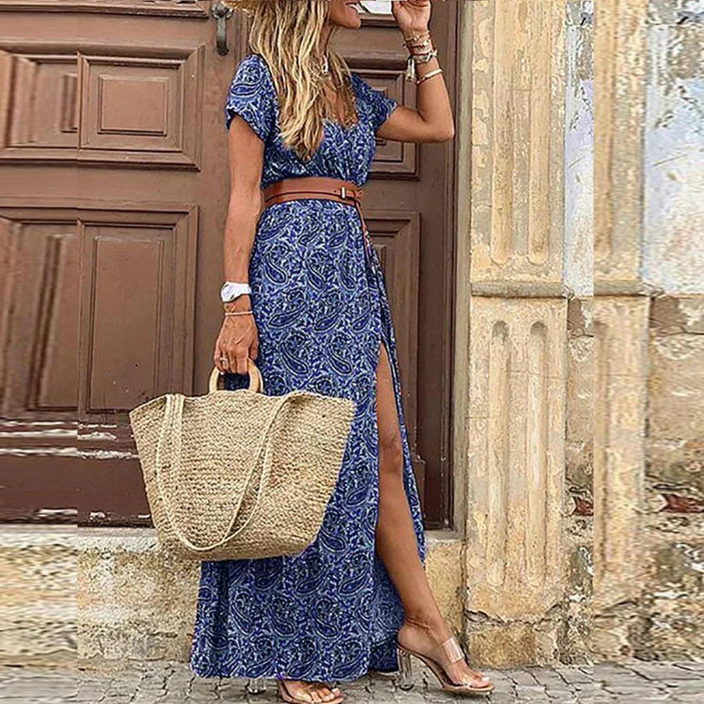 Dames Vintage luchtige zomerjurk | Maxi