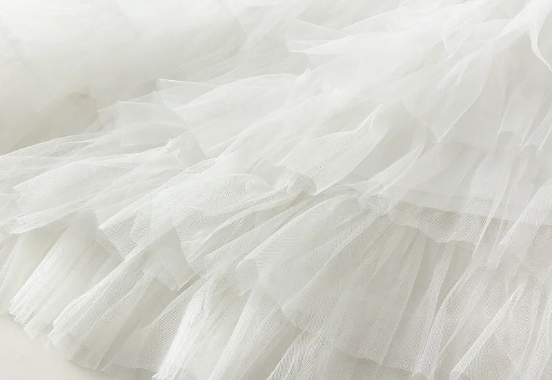 Dames Tulle geplooide rok | Lang