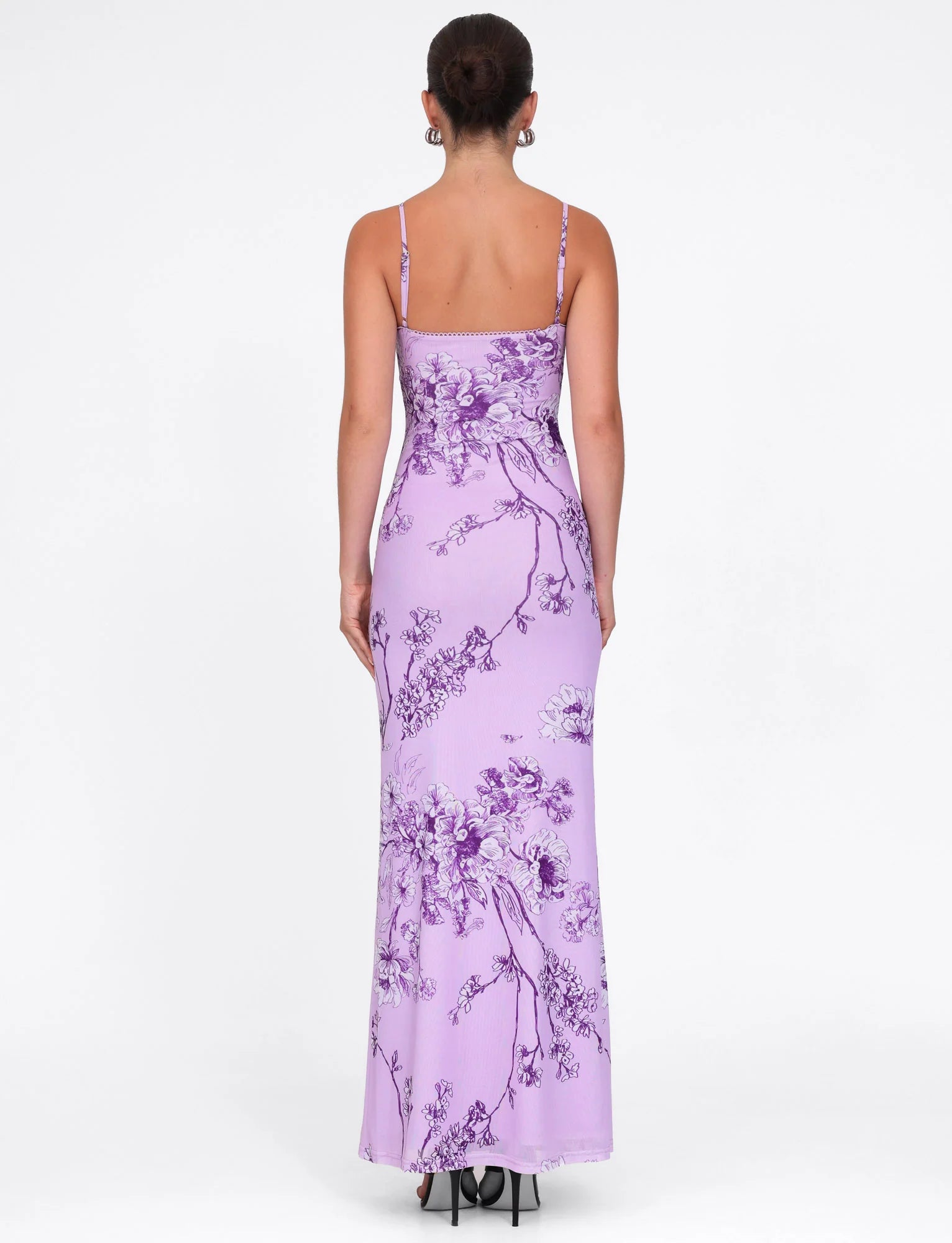 Dames Gala Bloemenjurk met Spaghettibandjes | Maxi
