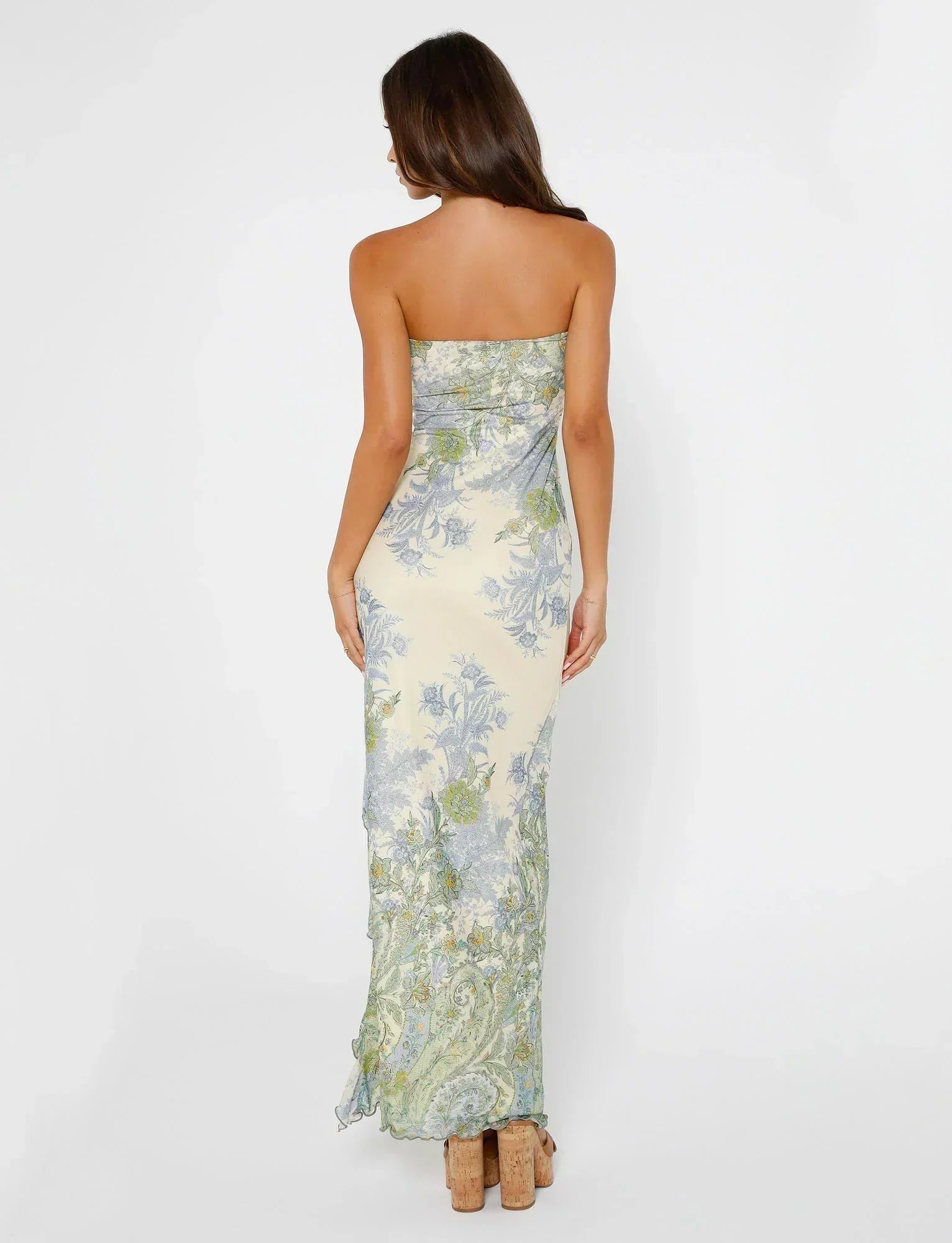 Dames Elegante Strapless Zomerjurk | Maxi