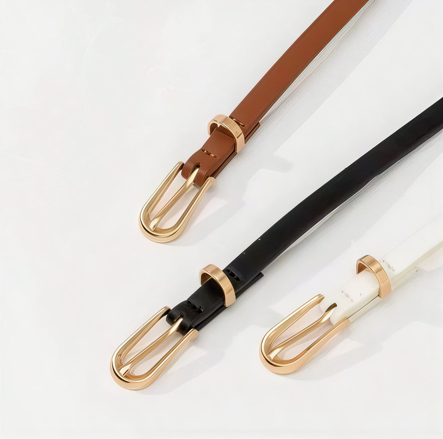 Dames Elegante Zomer Riem | Smal, Met Gouden Gesp