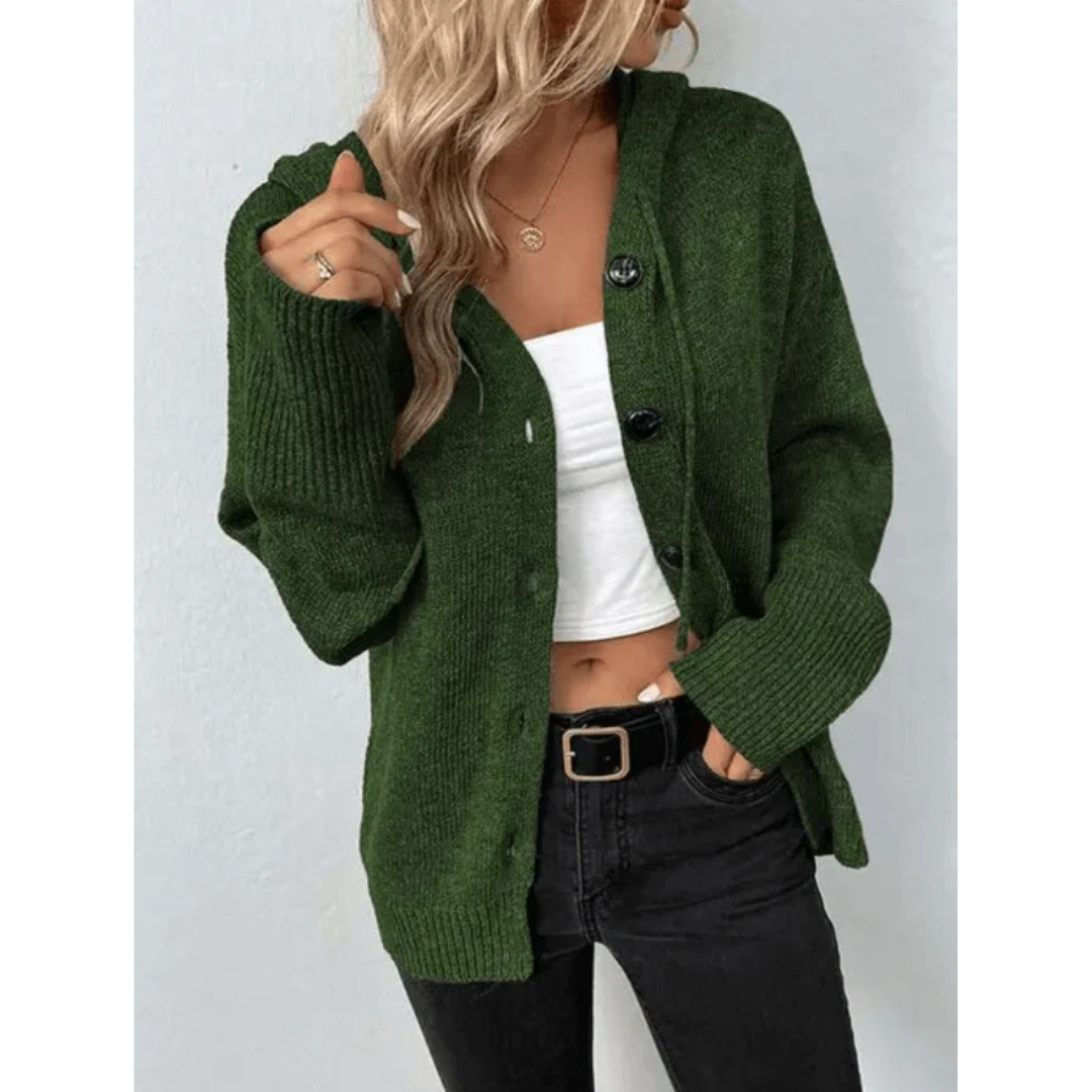 Dames Herfst Cardigan | Grofgebreid, Met Knopen