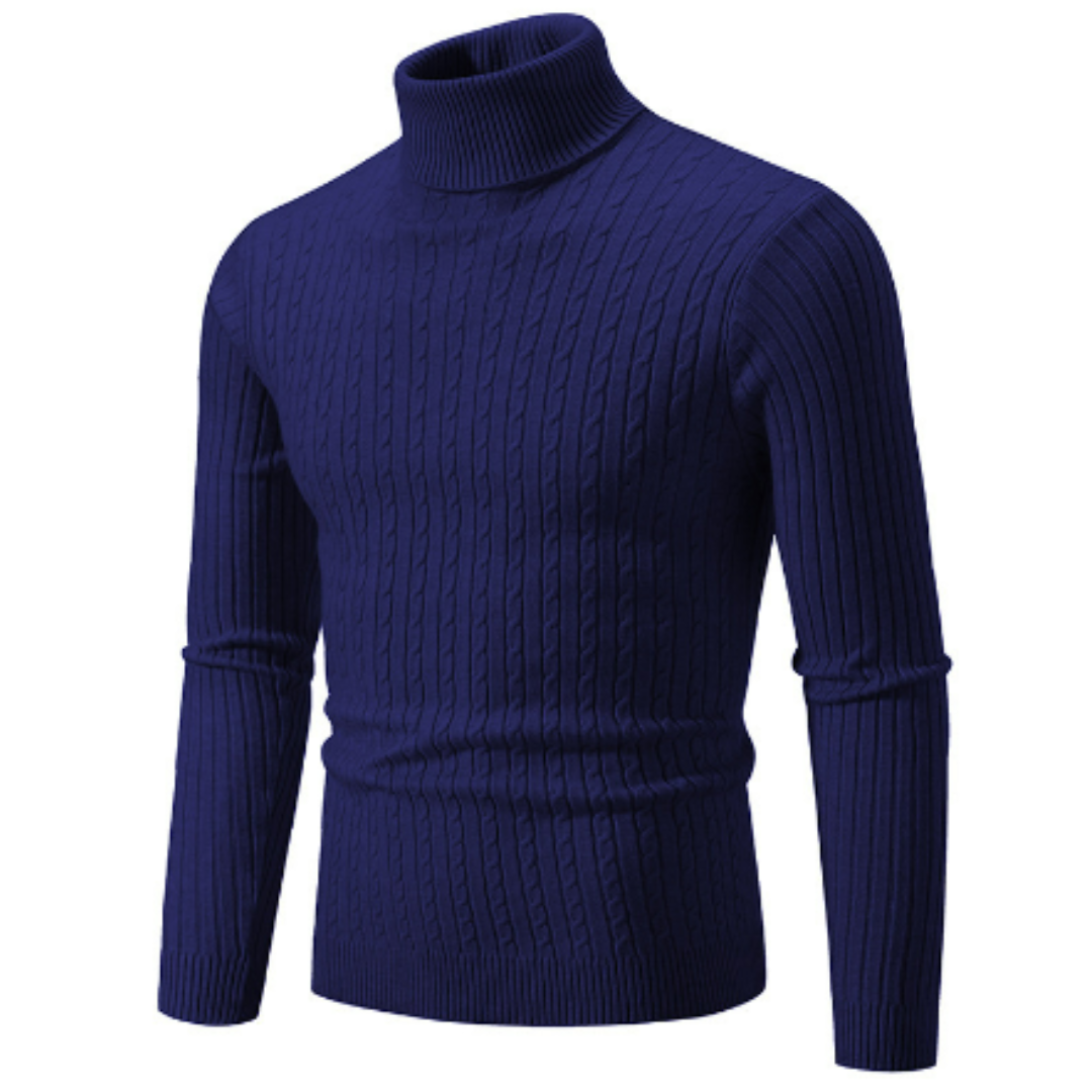 Heren Fijngebreide Pullover | Warme Rollkraagstijl