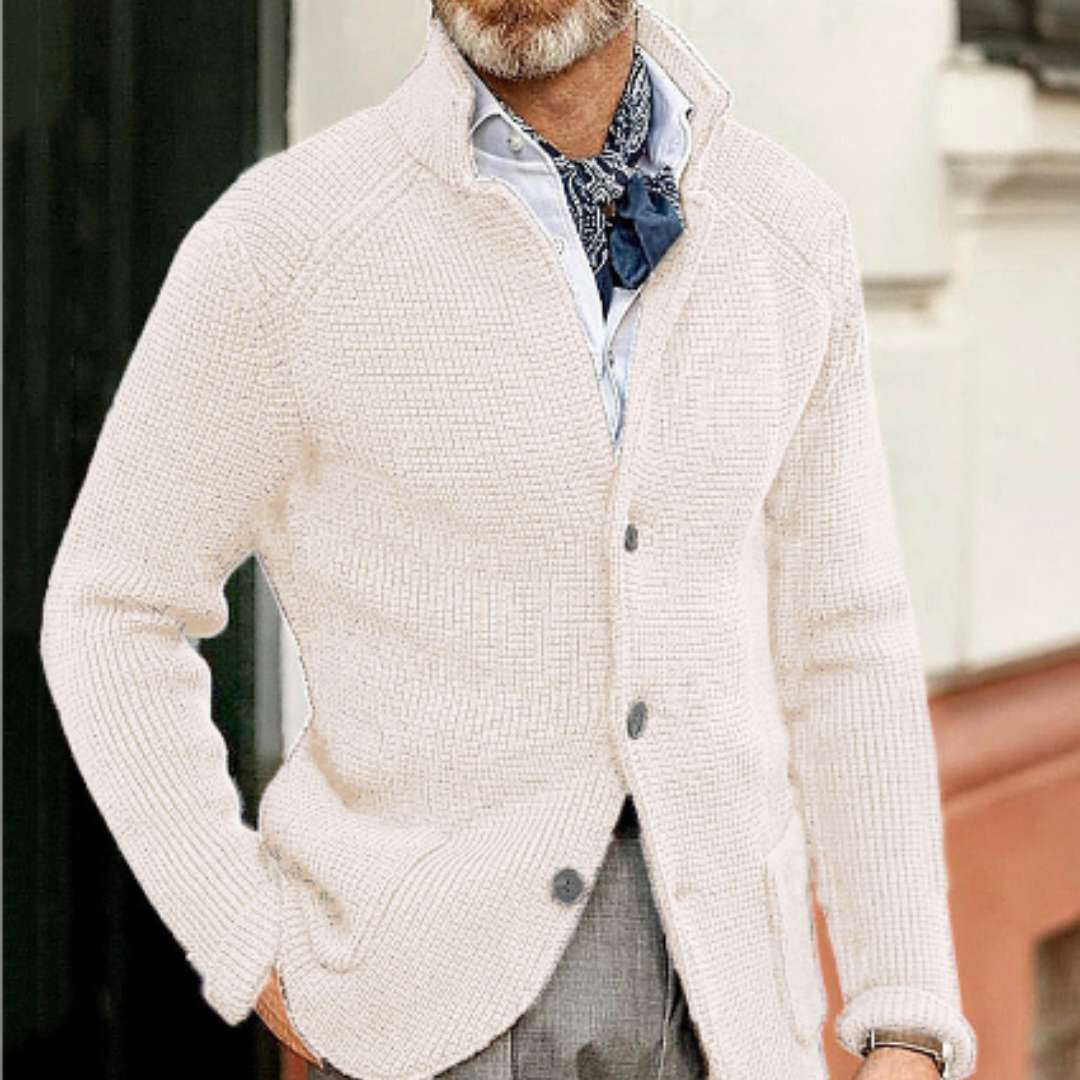 Heren Klassieke Strickjacke Winter | Lang, Fijngebreid
