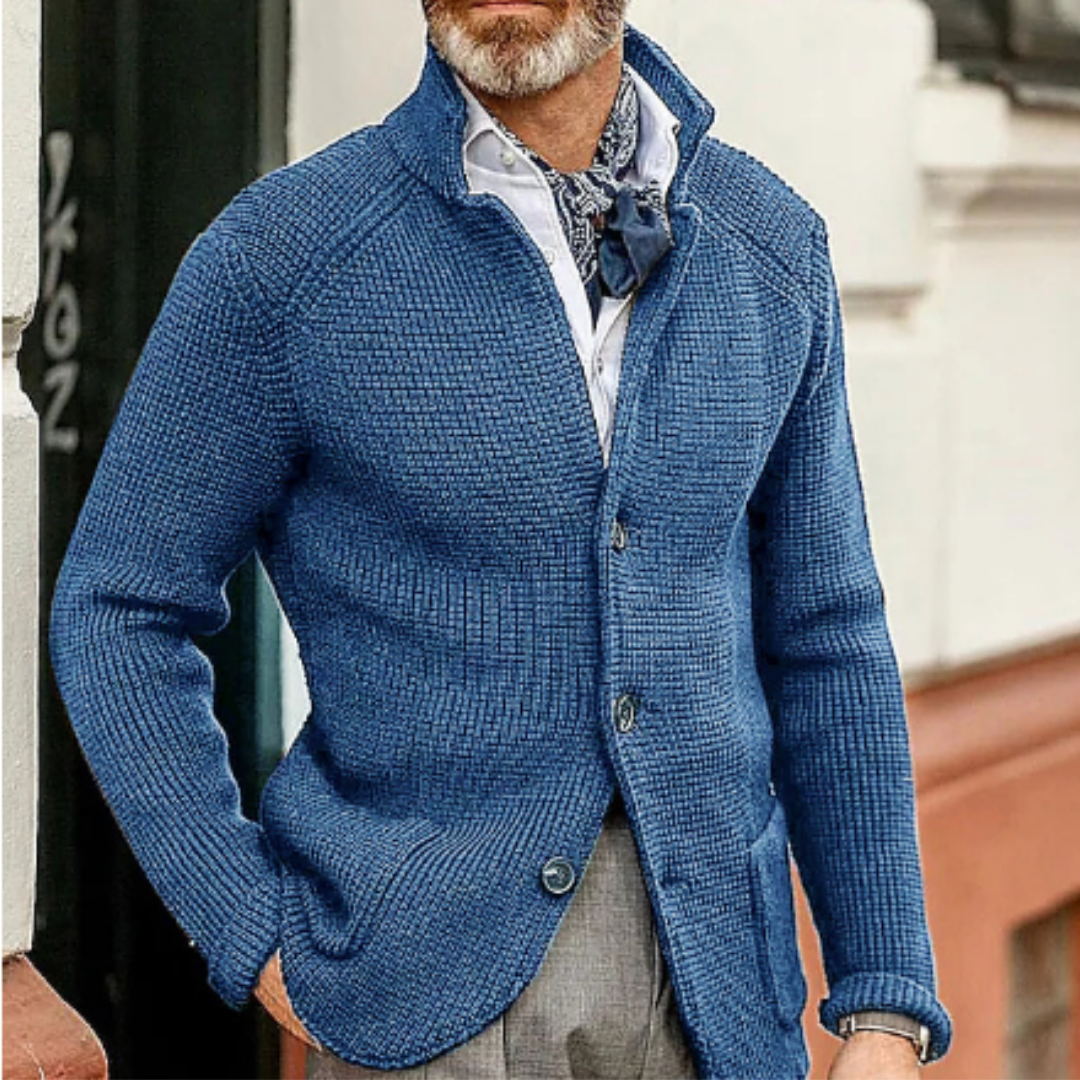 Heren Klassieke Strickjacke Winter | Lang, Fijngebreid